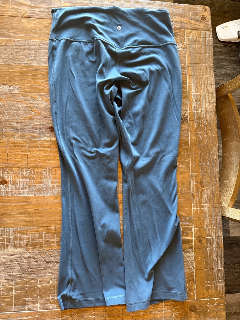 Lululemon Cropped Wide Leg Flared Leggings Steel Blue Size 14